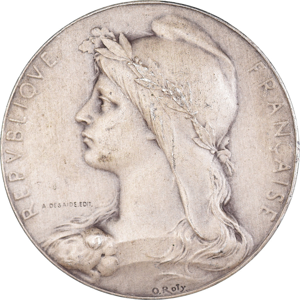 France, Médaille, Concours de Tir, 1902, O.Roty, SUP, Argent