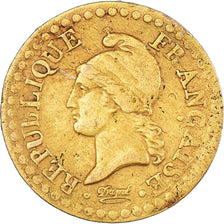 Monnaie, France, Dupré, Centime, AN 7, Paris, Doré, TTB, Bronze, Gadoury:76