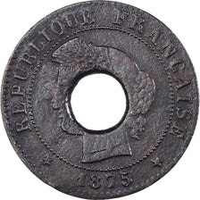 Coin, France, Cochinchine, Sapèque, 1875, Bordeaux (percée à Saïgon)