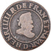 Moneda, Francia, Henri IV, Double Tournois, 1607, Lyon, BC+, Cobre, CGKL:202A