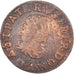 Moneda, Francia, Gaston d'Orléans, Denier Tournois, 1649, Trévoux, BC+, Cobre