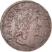 Moneda, Francia, Gaston d'Orléans, Denier Tournois, 1651, Trévoux, MBC+