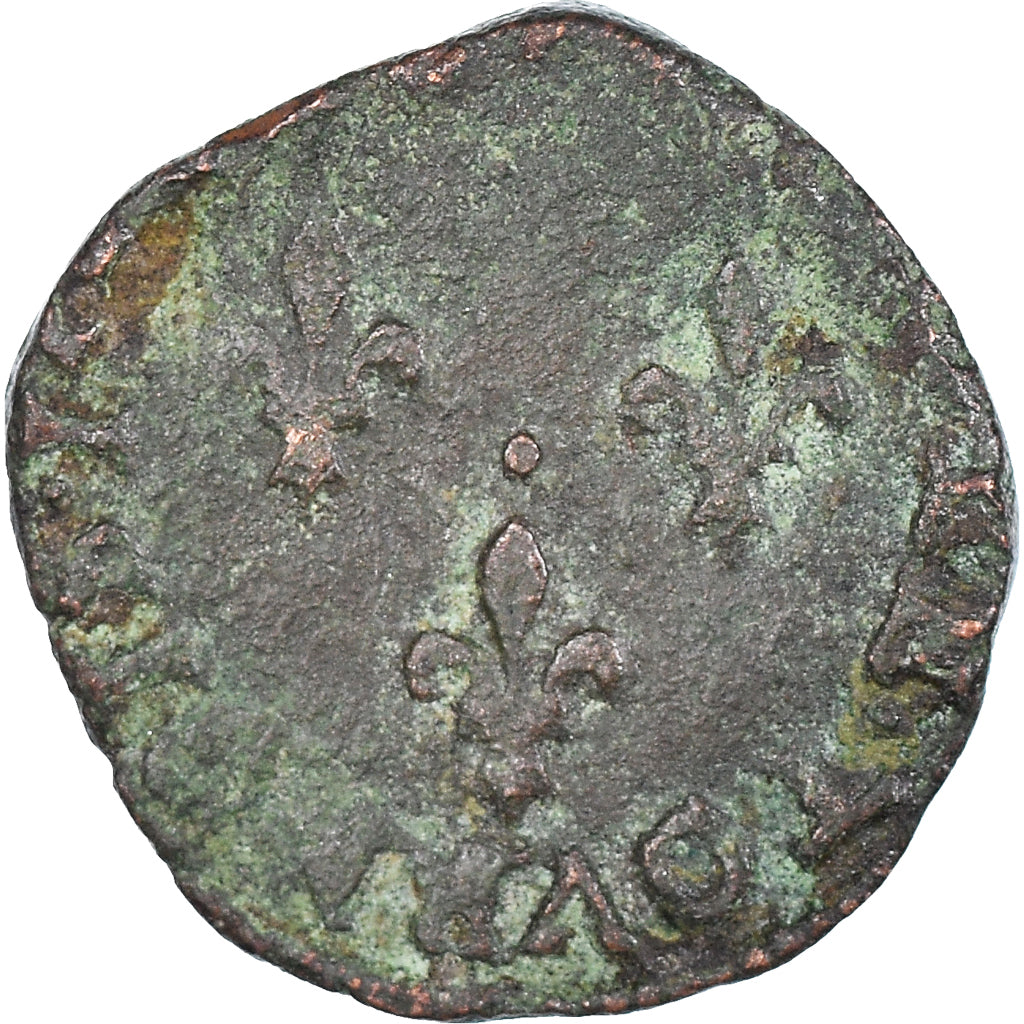 Moneta, Francia, Henri III, Double Tournois, MB, Rame