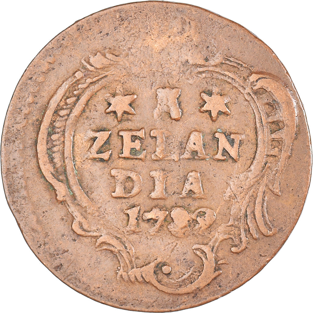 Moneta, Holandia, ZEELAND, Duit, 1782, Middelbourg, VF(30-35), Miedź, KM:101.1