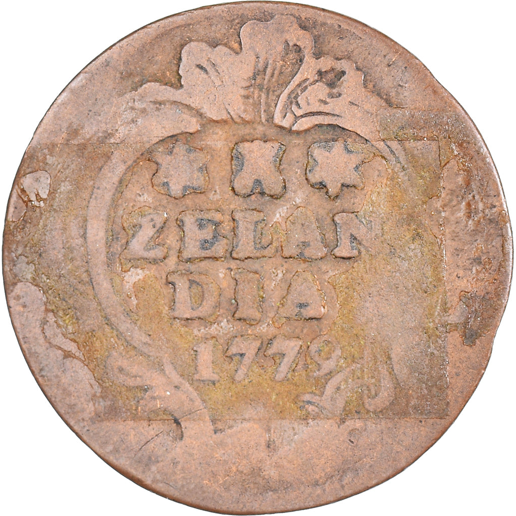 Moneta, Holandia, ZEELAND, Duit, 1779, Middelbourg, VF(20-25), Miedź, KM:101.1