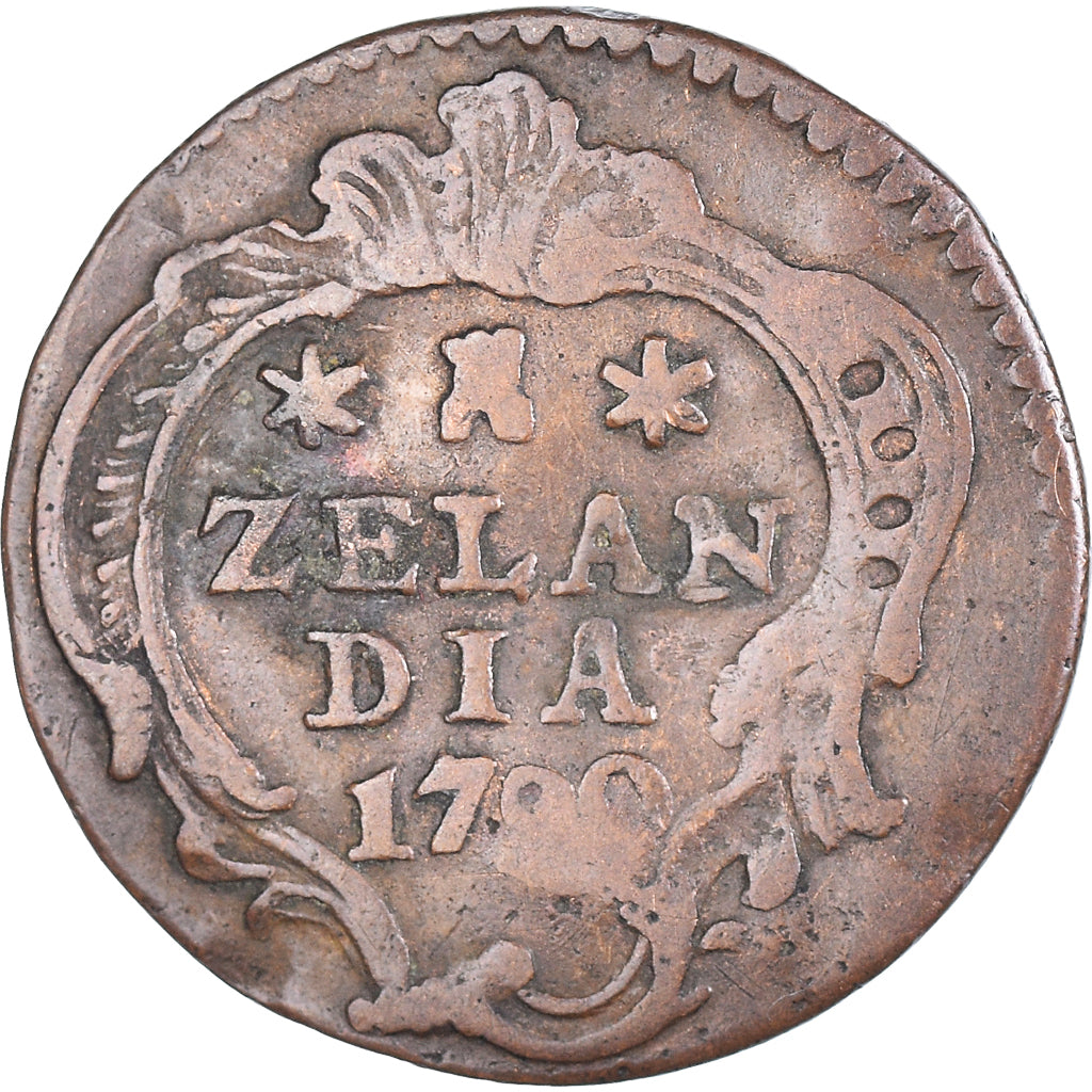 Coin, Netherlands, ZEELAND, Duit, 1790, Middelbourg, EF(40-45), Copper, KM:101.1