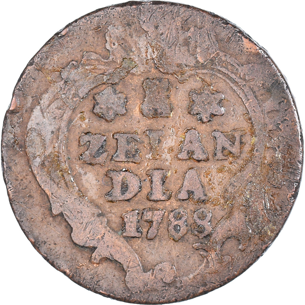 Moneta, Holandia, ZEELAND, Duit, 1788, Middelbourg, VF(20-25), Miedź, KM:101.1