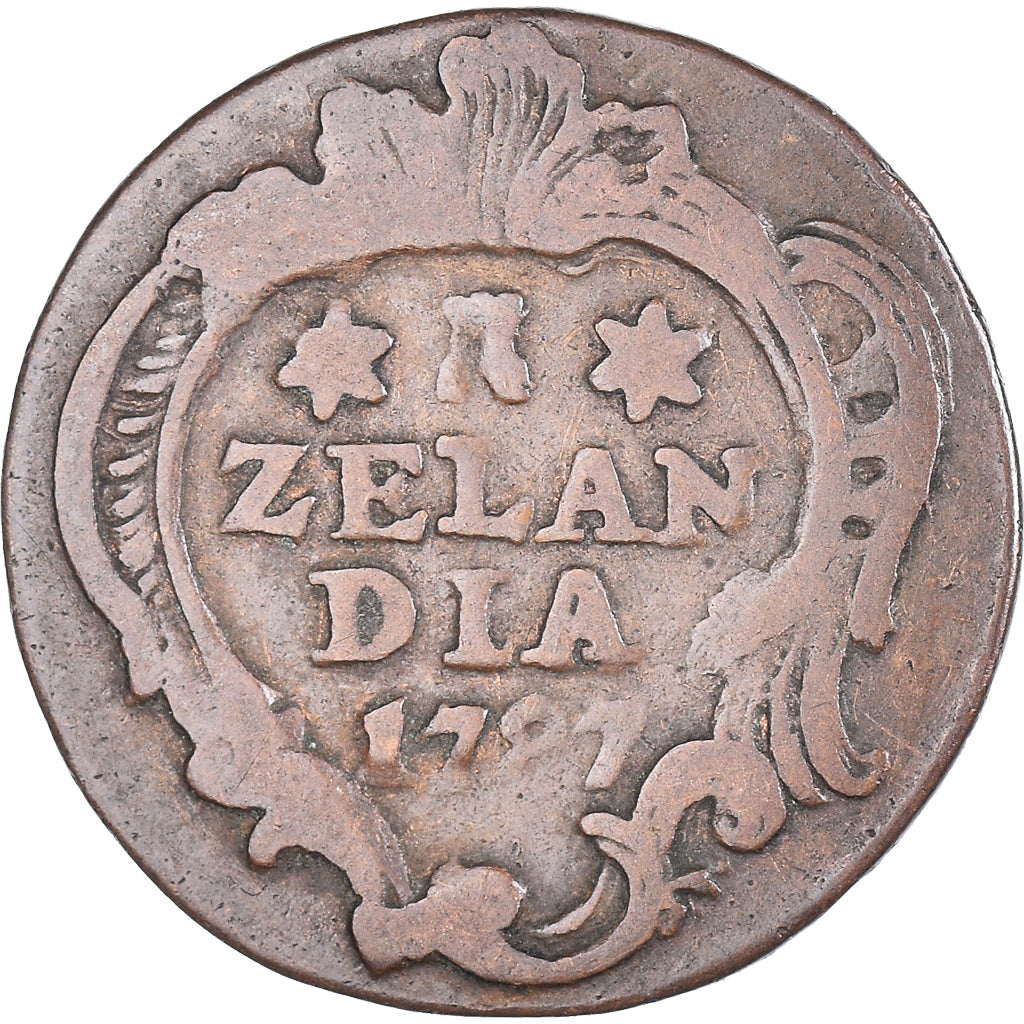 Moeda, Países Baixos, ZEELAND, Duit, 1787, Middelbourg, VF(30-35), Cobre