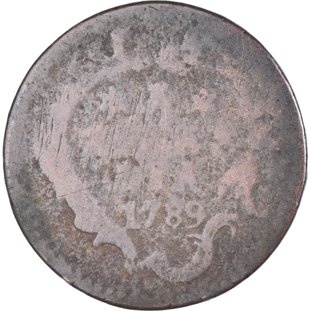 Coin, Netherlands, ZEELAND, Duit, 1789, Middelbourg, F(12-15), Copper, KM:101.1