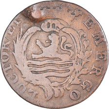 Coin, Netherlands, ZEELAND, Duit, 1790, Middelbourg, VF(20-25), Copper, KM:101.1