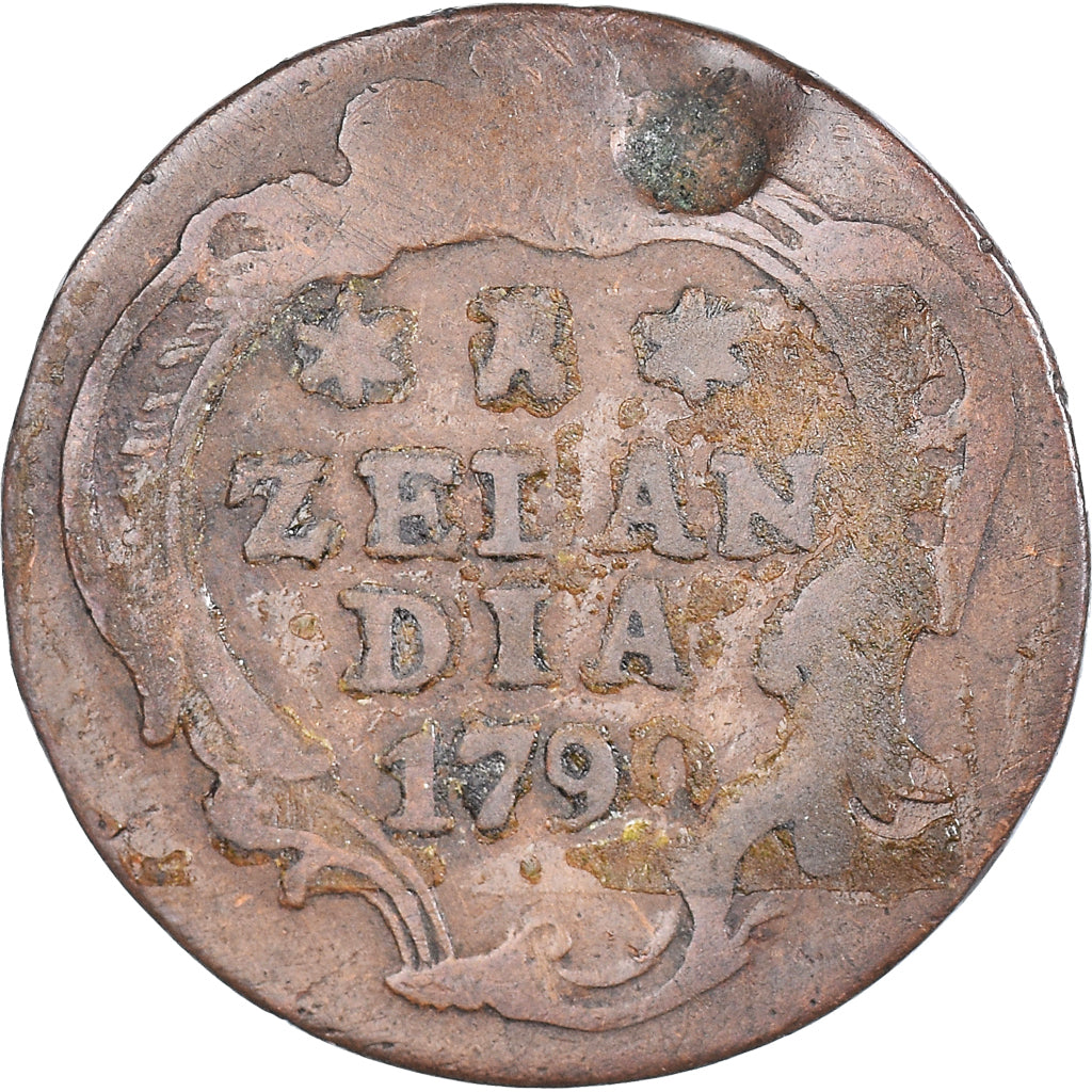 Coin, Netherlands, ZEELAND, Duit, 1790, Middelbourg, VF(20-25), Copper, KM:101.1