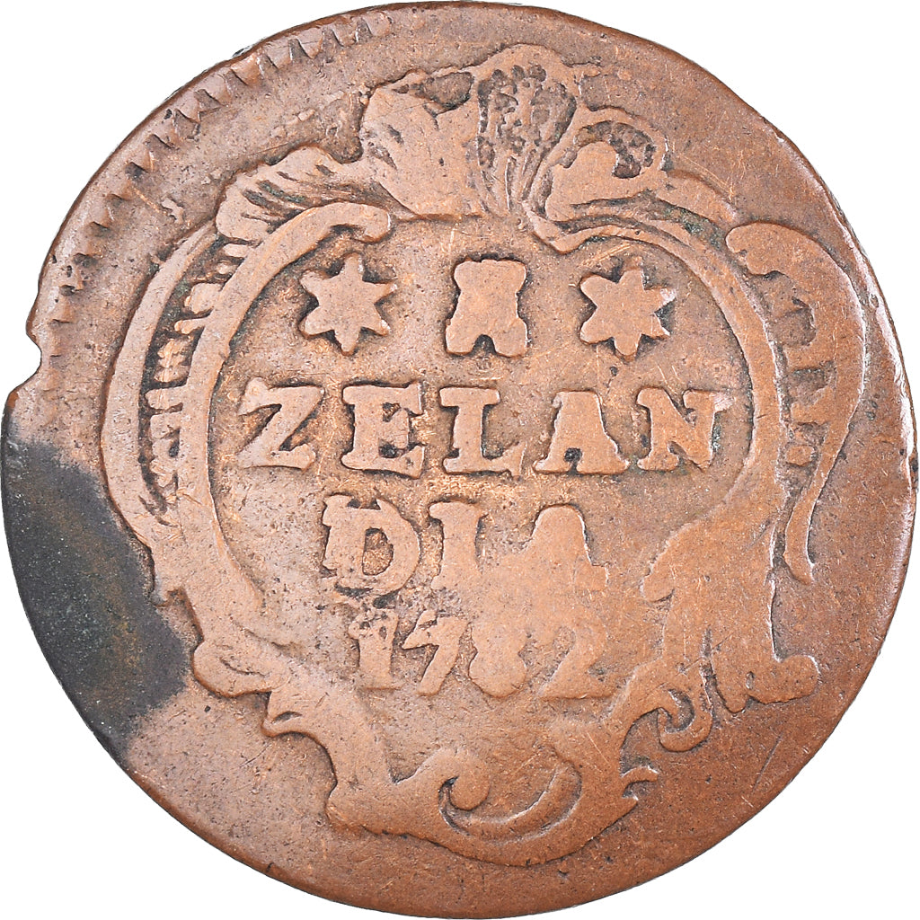 Coin, Netherlands, ZEELAND, Duit, 1782, Middelbourg, VF(30-35), Copper, KM:101.1