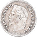 Moneta, Francia, Napoleon III, 20 Centimes, 1866, Strasbourg, MB+, Argento