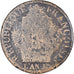 Moneta, Francja, Sol aux Balances, AN II, VG(8-10), Miedź, Gadoury:19