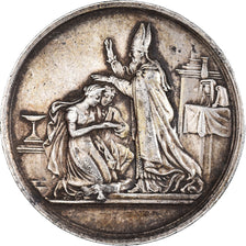 France, Medal, Médaille de mariage, 1862, AU(50-53), Silver