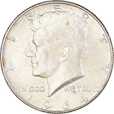 Coin, United States, Kennedy Half Dollar, Half Dollar, 1964, U.S. Mint