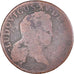 Monnaie, France, Louis XV, 1/2 Sol au buste enfantin, 1720, Rouen, B+, Cuivre
