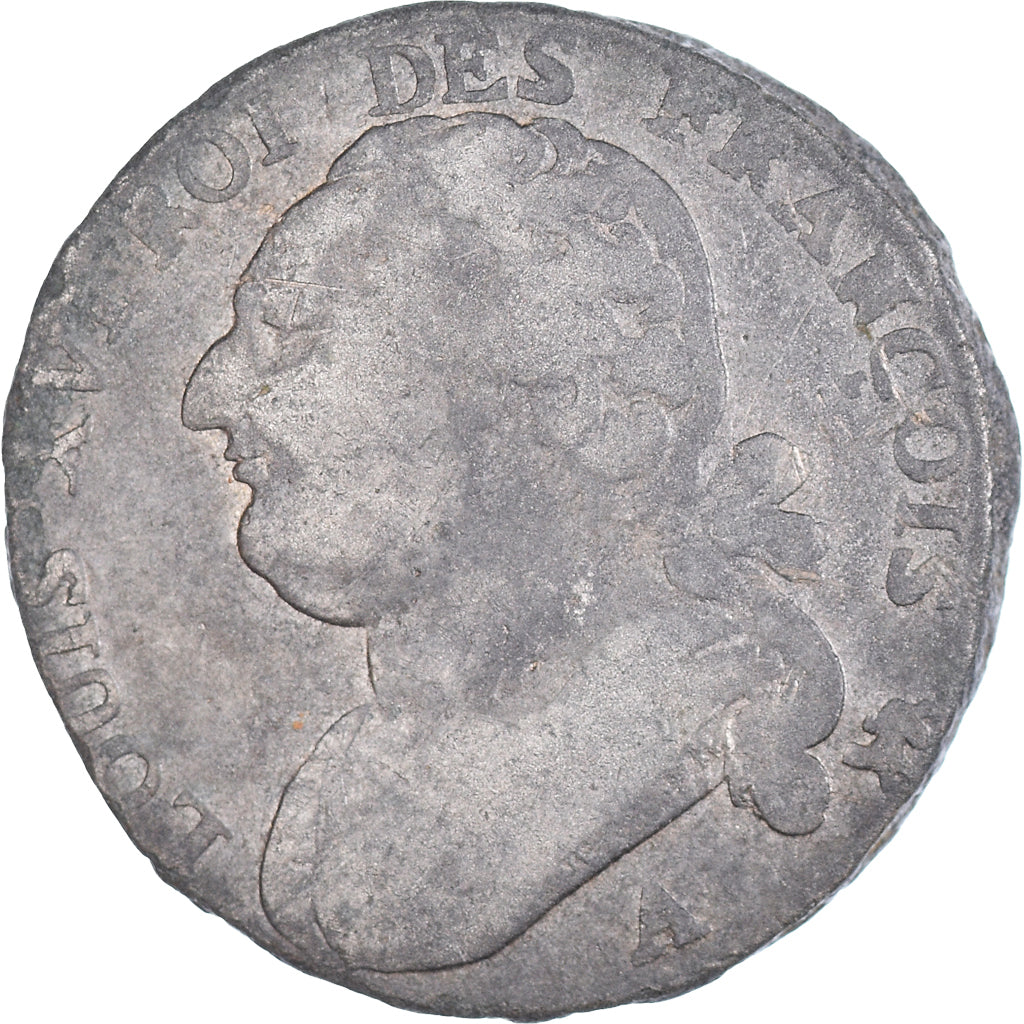 Moeda, França, Louis XVI, 12 Deniers, 1792⸱4, Paris, VF(20-25), Métal de