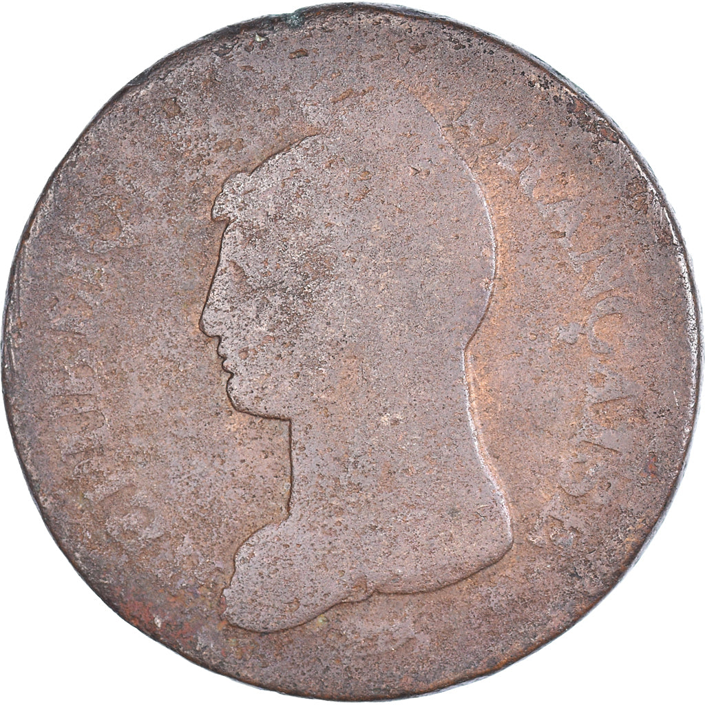 Moneta, Francia, Dupré, Decime, AN 8, B+, Rame, Gadoury:187a