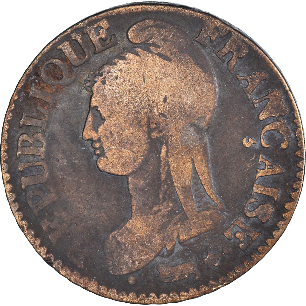 Coin, France, Dupré, 5 Centimes, AN 5, Paris, VF(20-25), Bronze, KM:640.1