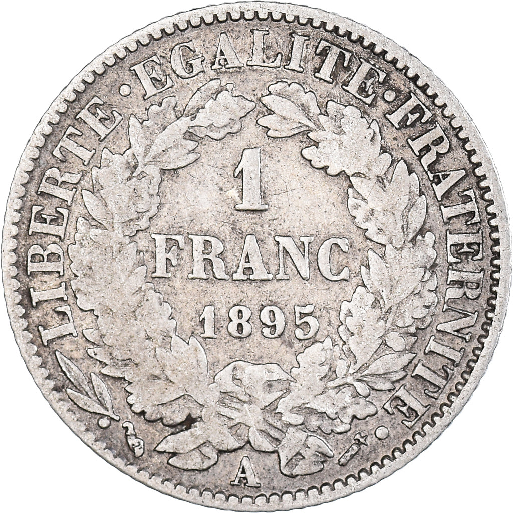 Coin, France, Cérès, Franc, 1895, Paris, VF(30-35), Silver, KM:822.1