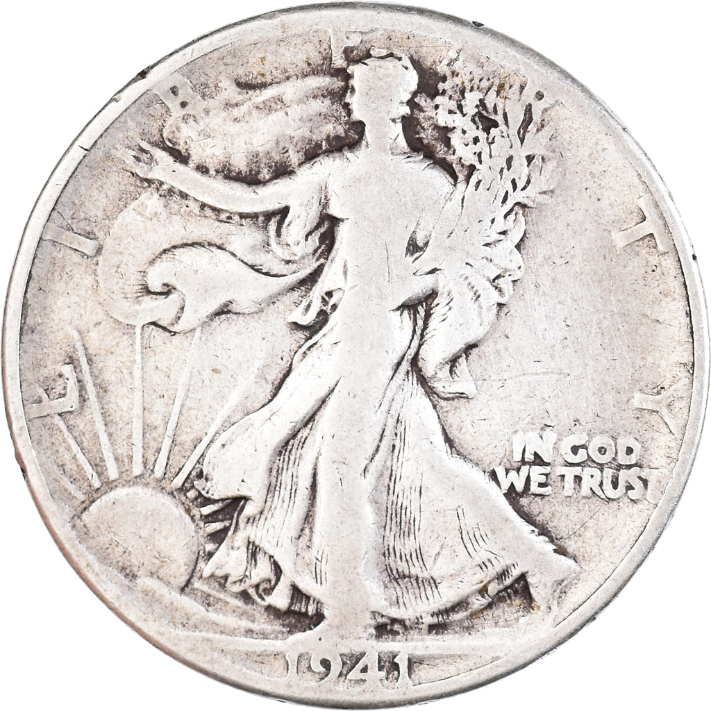 Coin, United States, Walking Liberty Half Dollar, Half Dollar, 1941, U.S. Mint