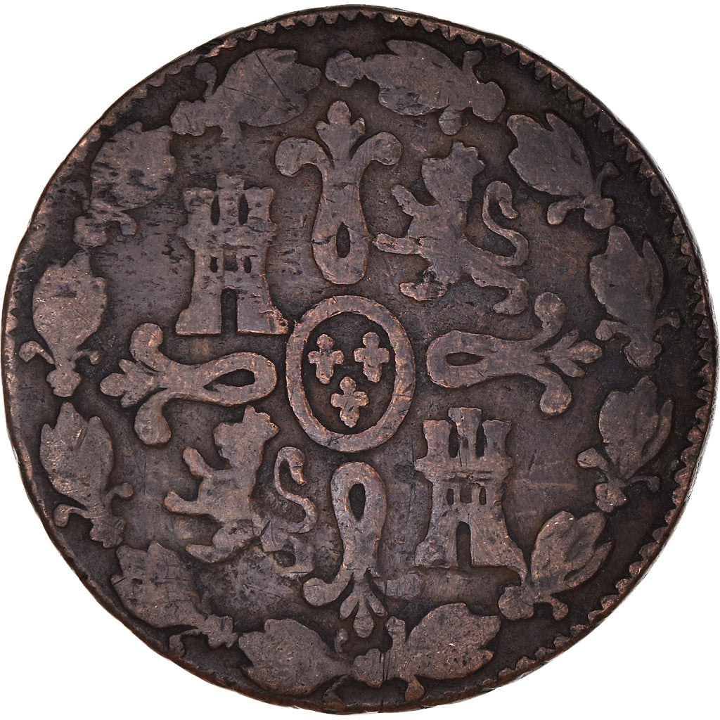 Coin, Spain, Charles IV, 8 Maravedis, 1808, Segovia, VF(30-35), Copper, KM:428