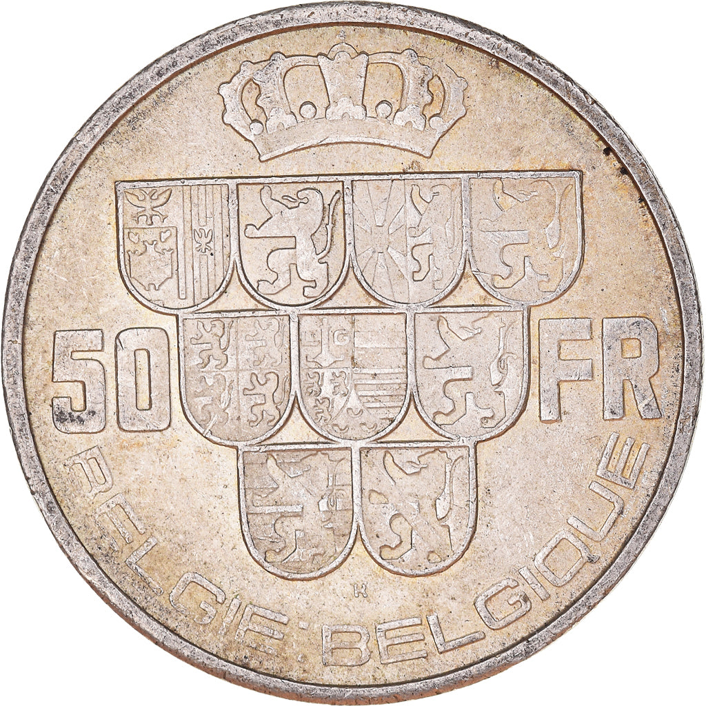 Munten, België, Leopold III, 50 Francs, 50 Frank, 1940, Brussels, ZF, Zilver