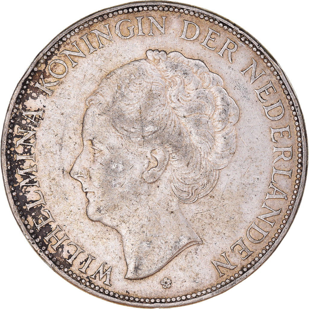Moeda, Países Baixos, Wilhelmina I, 2-1/2 Gulden, 1931, Utrecht, AU(50-53)