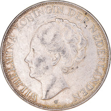 Moneda, Países Bajos, Wilhelmina I, 2-1/2 Gulden, 1940, Utrecht, MBC+, Plata