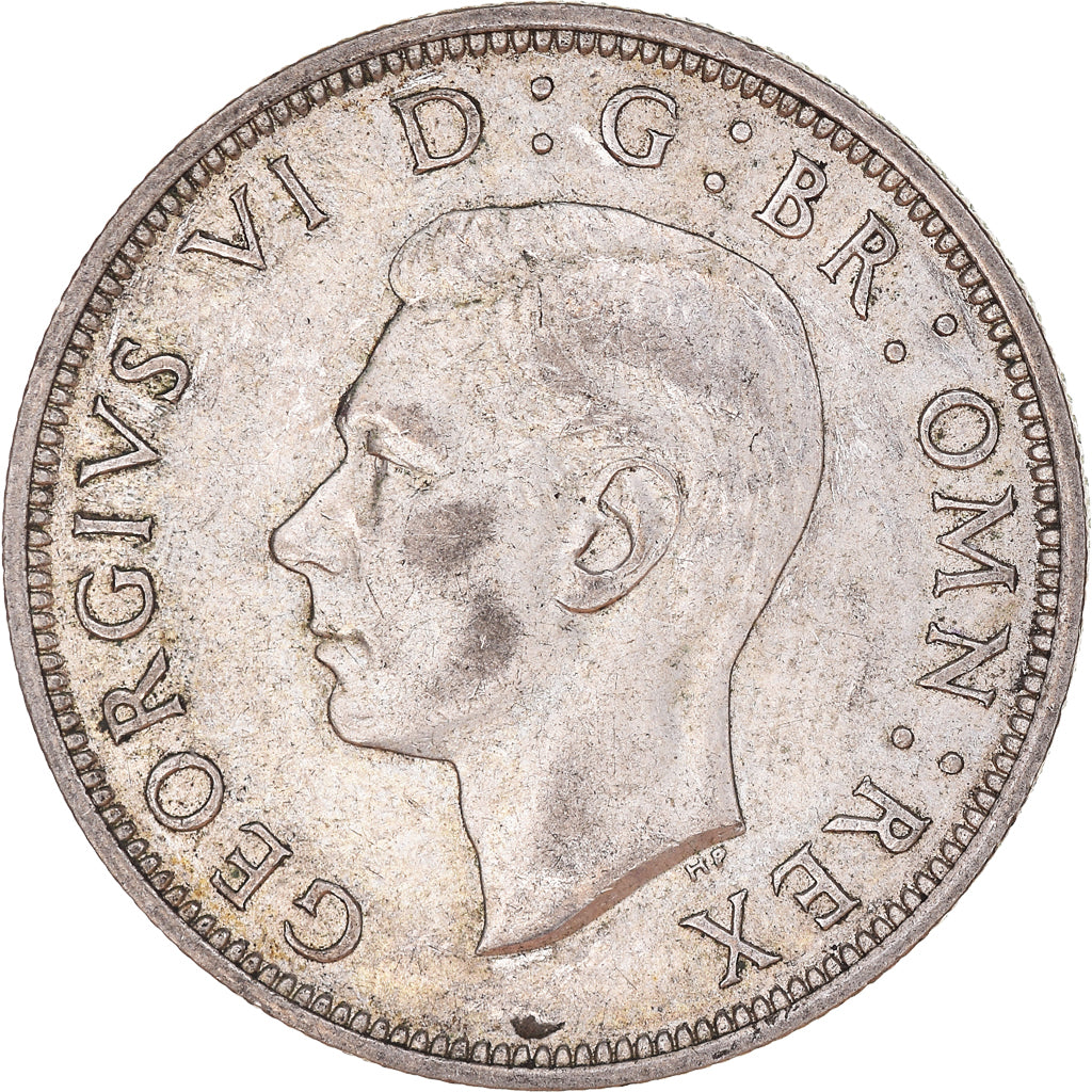 Coin, Great Britain, George VI, 1/2 Crown, 1937, EF(40-45), Silver, KM:856