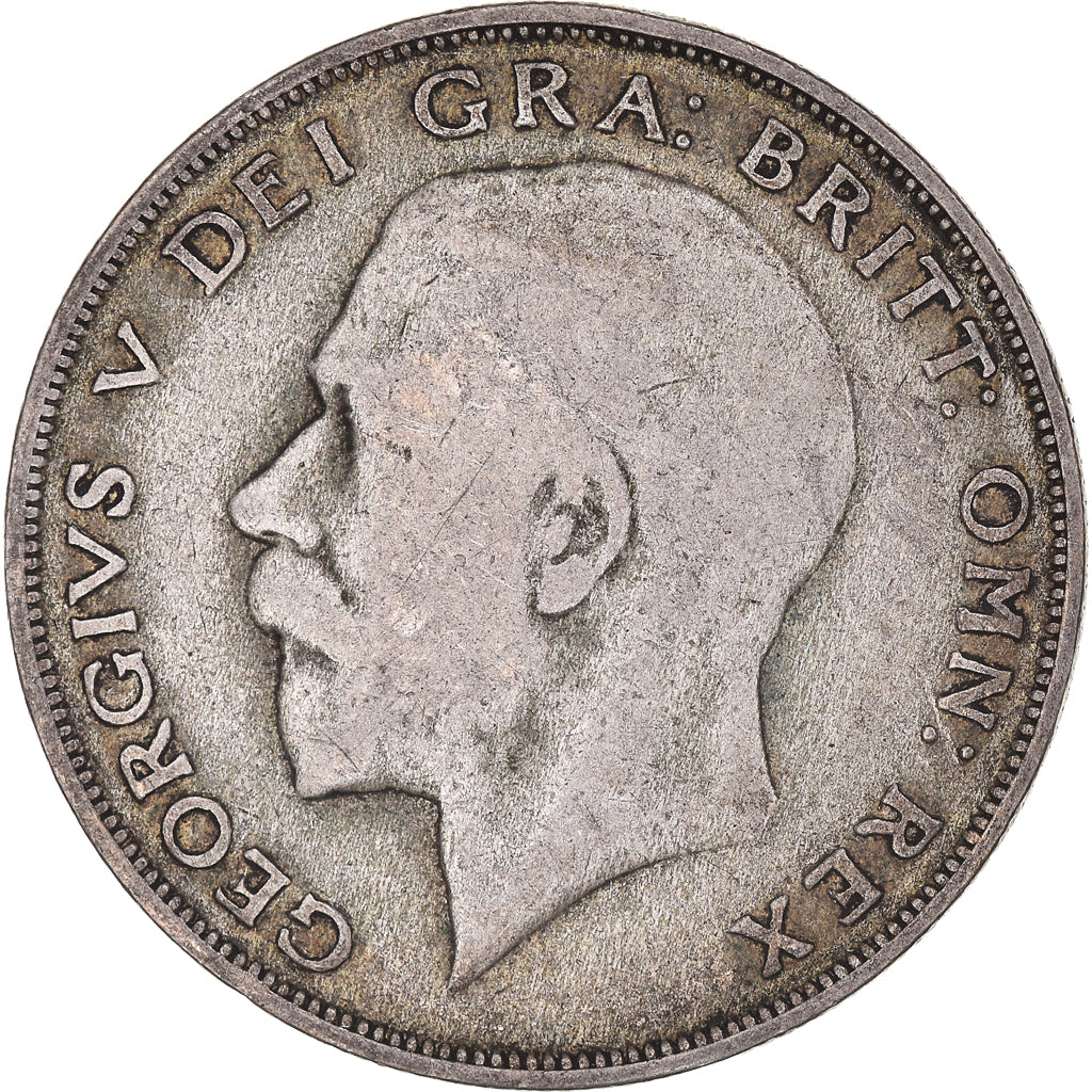 Munten, Groot Bretagne, George V, 1/2 Crown, 1922, FR+, Zilver, KM:818.1a