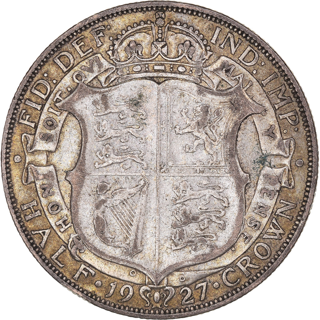 Coin, Great Britain, George V, 1/2 Crown, 1927, EF(40-45), Silver, KM:830