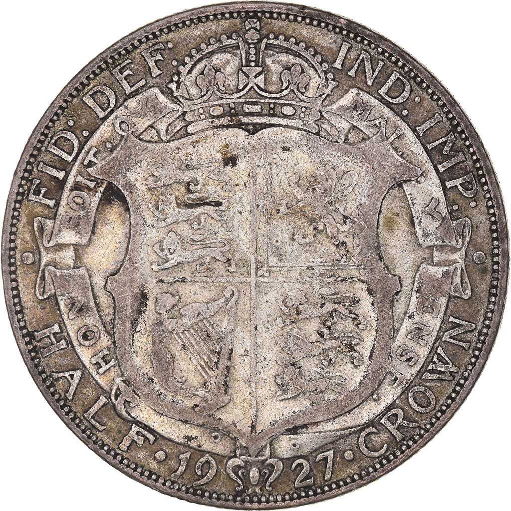 Coin, Great Britain, George V, 1/2 Crown, 1927, VF(30-35), Silver, KM:830
