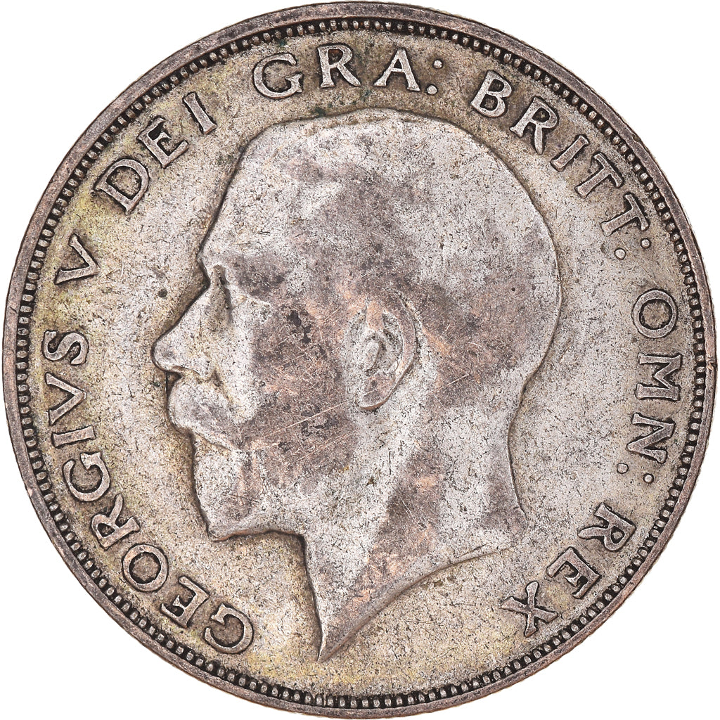 Moneda, Gran Bretaña, George V, 1/2 Crown, 1923, BC+, Plata, KM:818.2