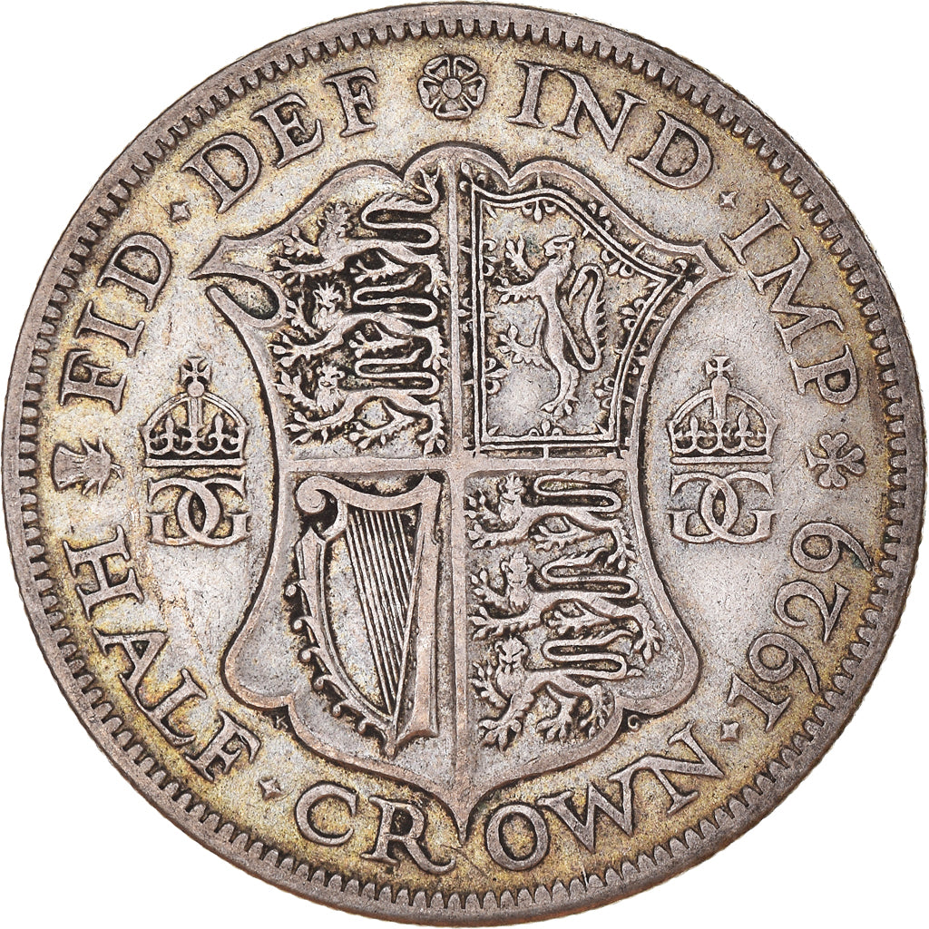 Coin, Great Britain, George V, 1/2 Crown, 1929, VF(30-35), Silver, KM:835