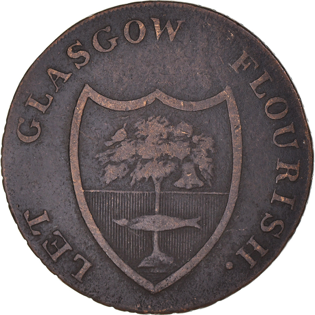 United Kingdom, Halfpenny Token, Lanarkshire - Glasgow / G. Shearer, 1791
