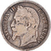 Moeda, França, Napoleon III, Franc, 1866, Paris, VF(20-25), Prata, KM:806.1
