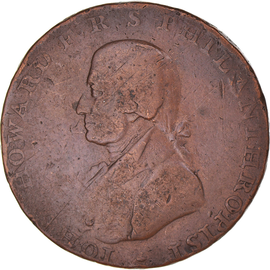Reino Unido, Halfpenny Token, Hampshire - Portsmouth - John Howard, 1794