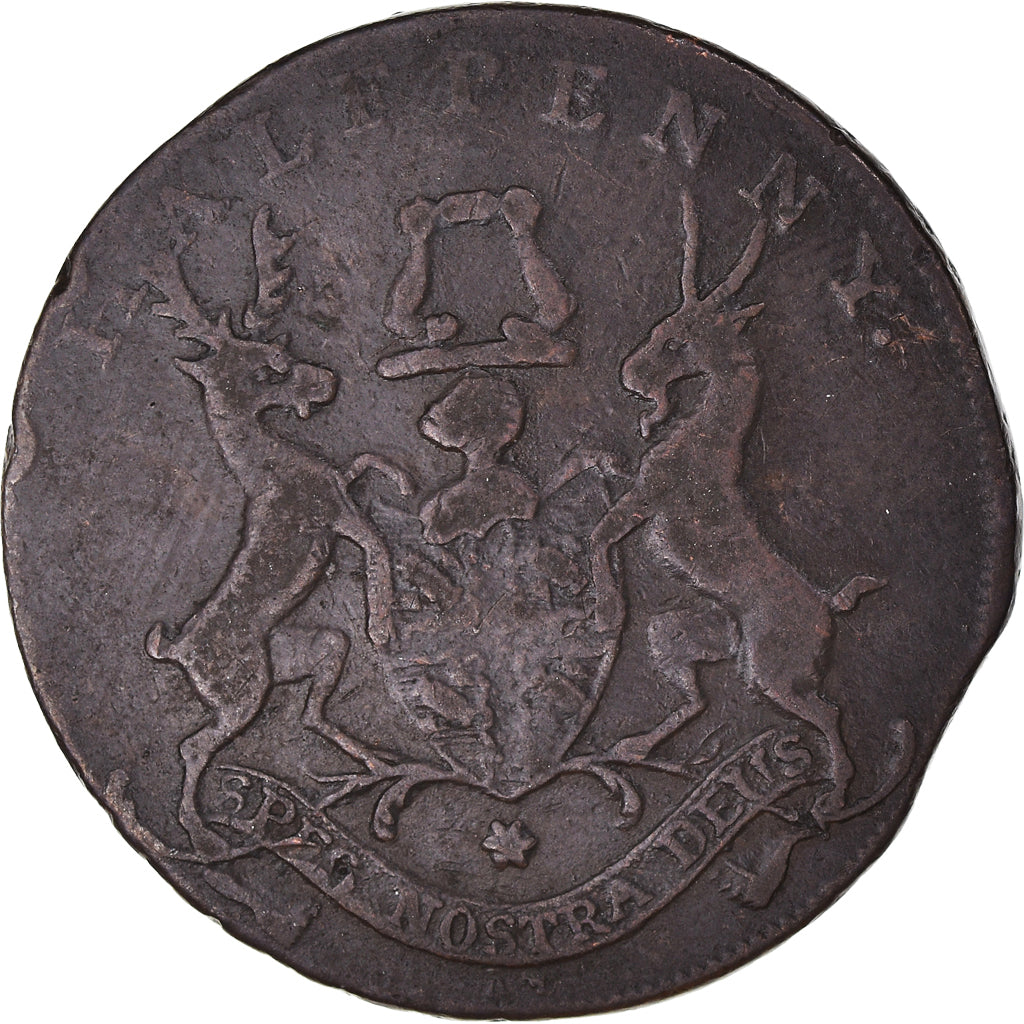 United Kingdom, Halfpenny Token, Middlesex - Rupert Street, VF(30-35), Copper