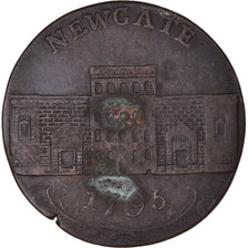 United Kingdom, Halfpenny Token, Newgate Prison, 1795, VF(30-35), Copper