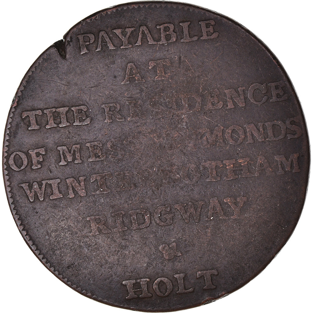 United Kingdom, Halfpenny Token, Newgate Prison, 1795, VF(30-35), Copper