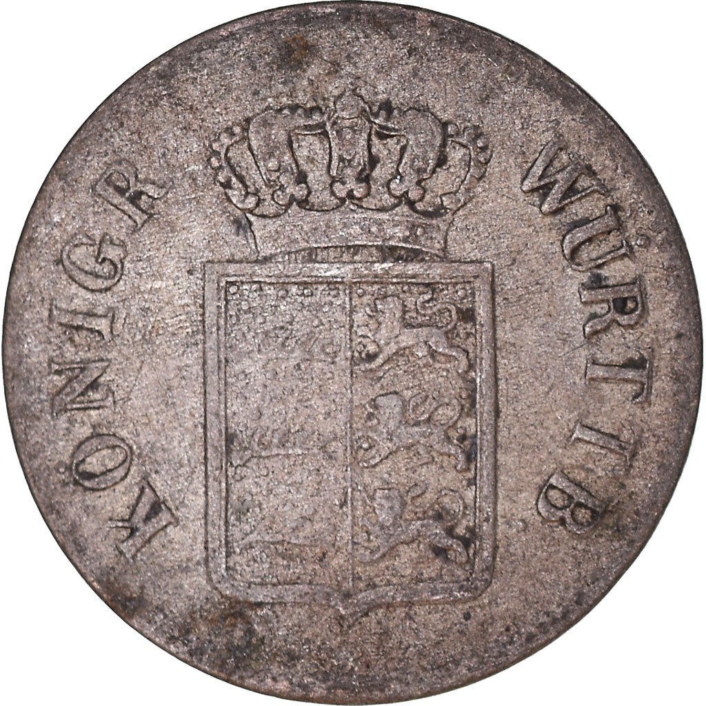 Moneda, Estados alemanes, WURTTEMBERG, Wilhelm I, 3 Kreuzer, Groschen, 1843