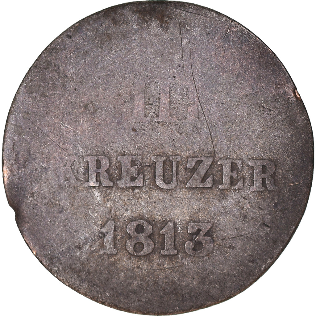 Coin, German States, NASSAU, Wilhelm, 3 Kreuzer, 1 Groschen, 1813, Usingen