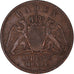 Coin, German States, BADEN, Friedrich I, 1/2 Kreuzer, 1861, AU(50-53), Copper
