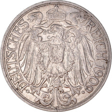 Münze, GERMANY - EMPIRE, Wilhelm II, 25 Pfennig, 1909, Stuttgart, SS+, Nickel