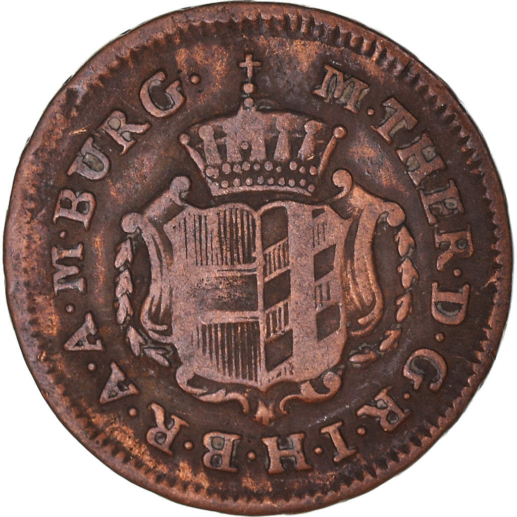 Moneta, PAŃSTWA AUSTRIACKIE, BURGAU, Maria Theresa, 1/4 Kreuzer, 1772