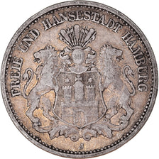 Munten, Duitse staten, HAMBURG, 2 Mark, 1900, Hamburg, FR+, Zilver, KM:612