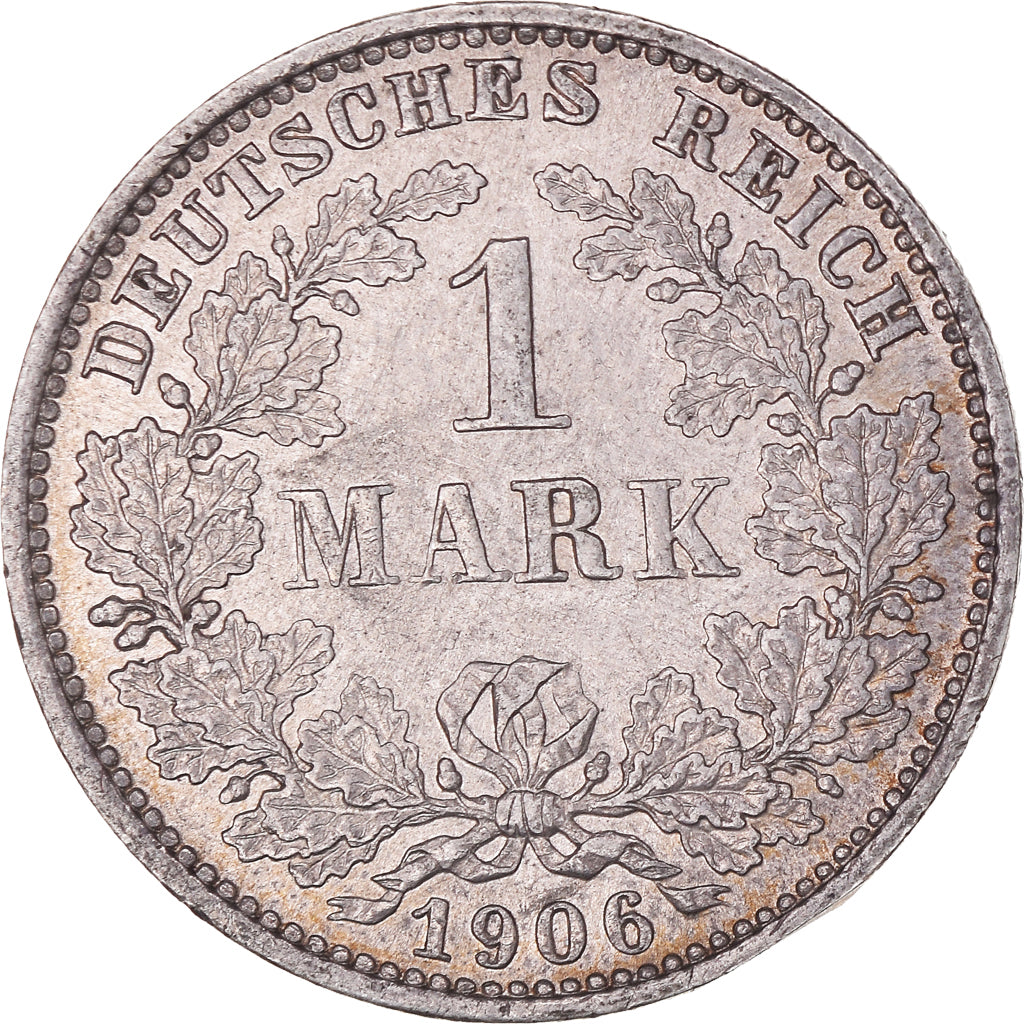 Coin, GERMANY - EMPIRE, Wilhelm II, Mark, 1906, Muldenhütten, AU(50-53)