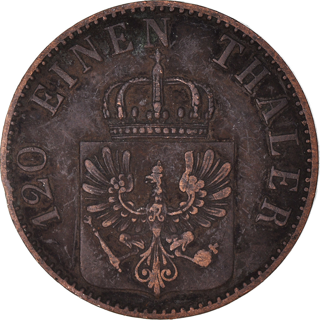Coin, German States, PRUSSIA, Wilhelm I, 3 Pfennig, 1861, Berlin, VF(30-35)